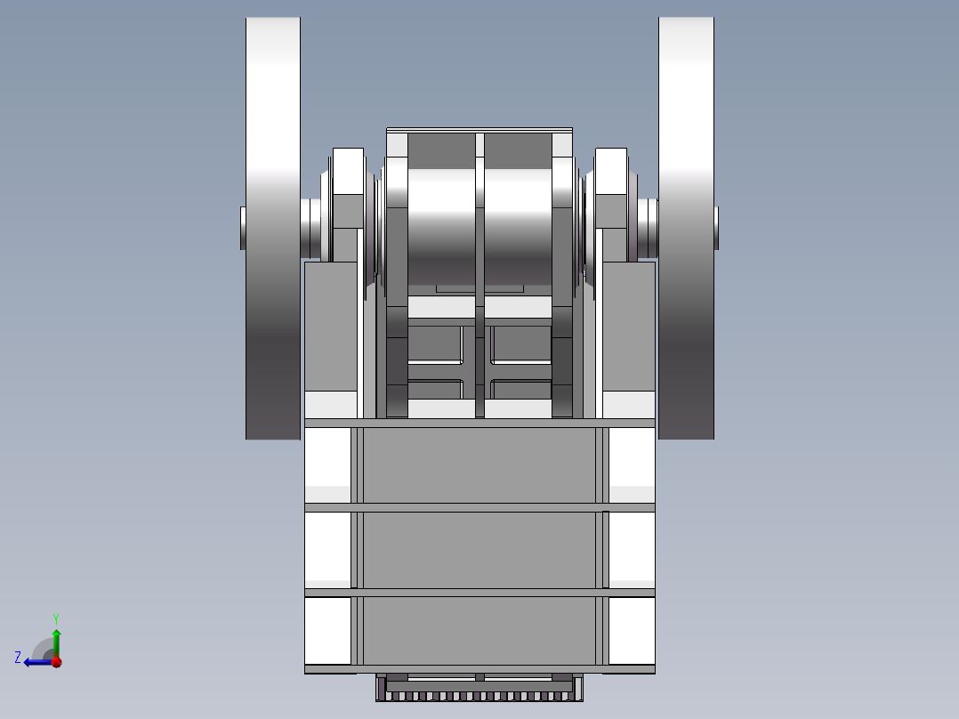 破碎机、单肘颚式破碎机右视图