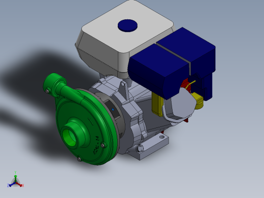 4款GE-800汽油机驱动的离心泵模型