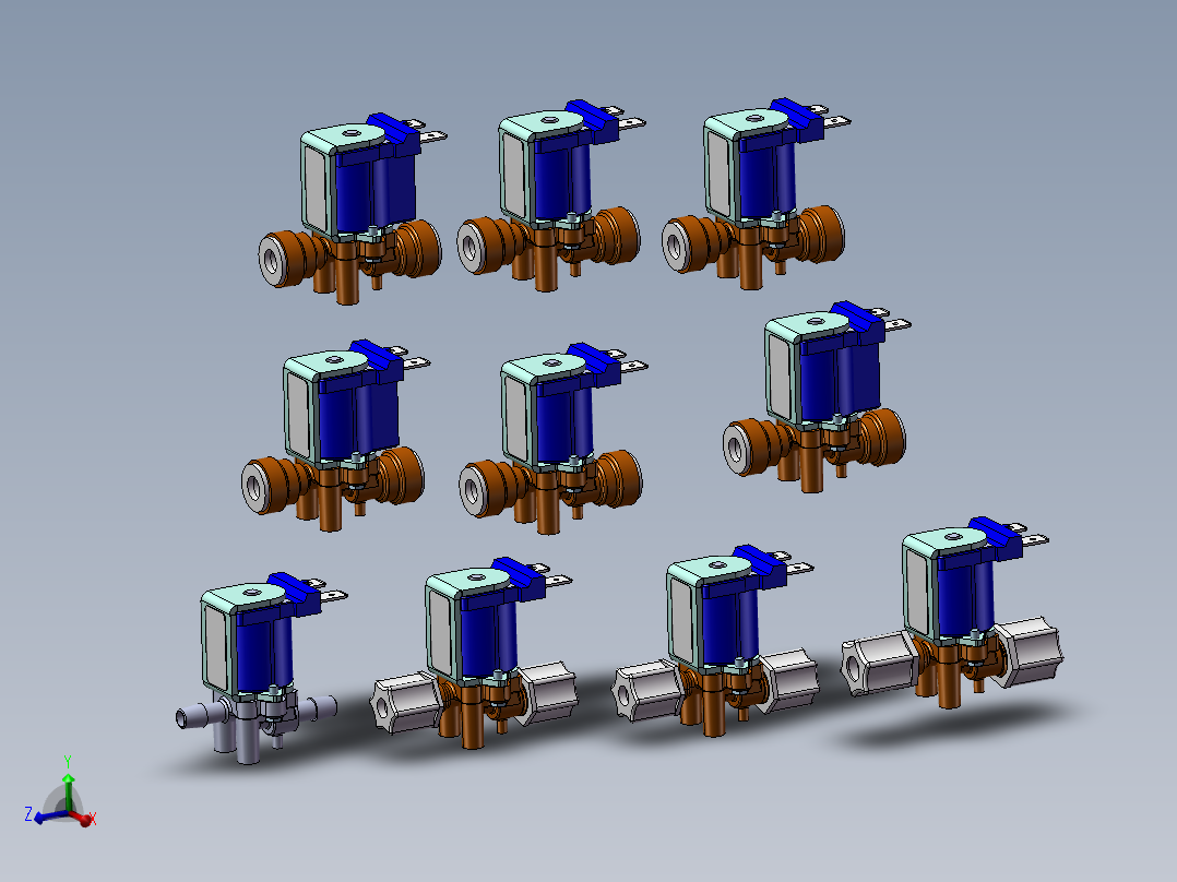 10款2路电磁阀NC湿式模型