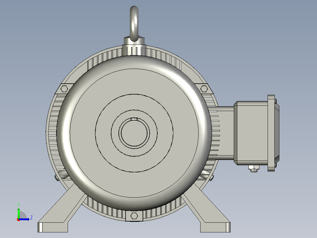 Y系列IP44B3型三相异步电动机Y280S-4左视图