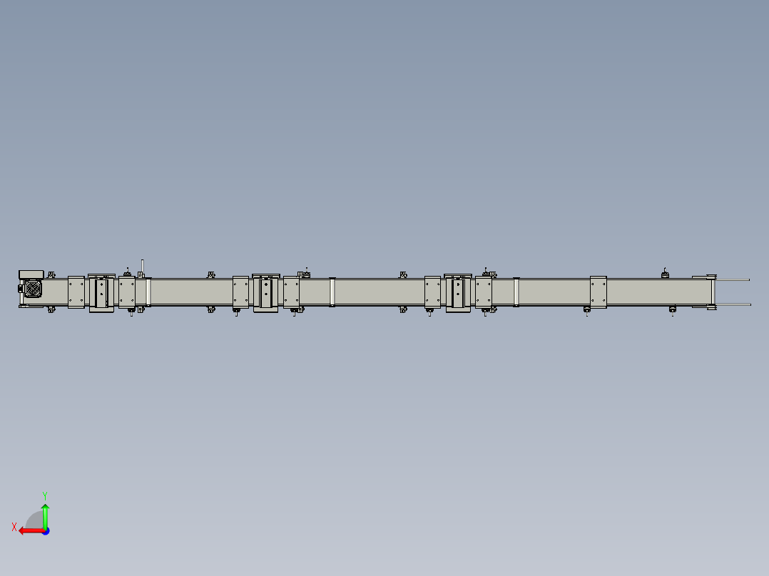 1806JSL01-02-00美国饼干项目料托分流皮带输送线后视图