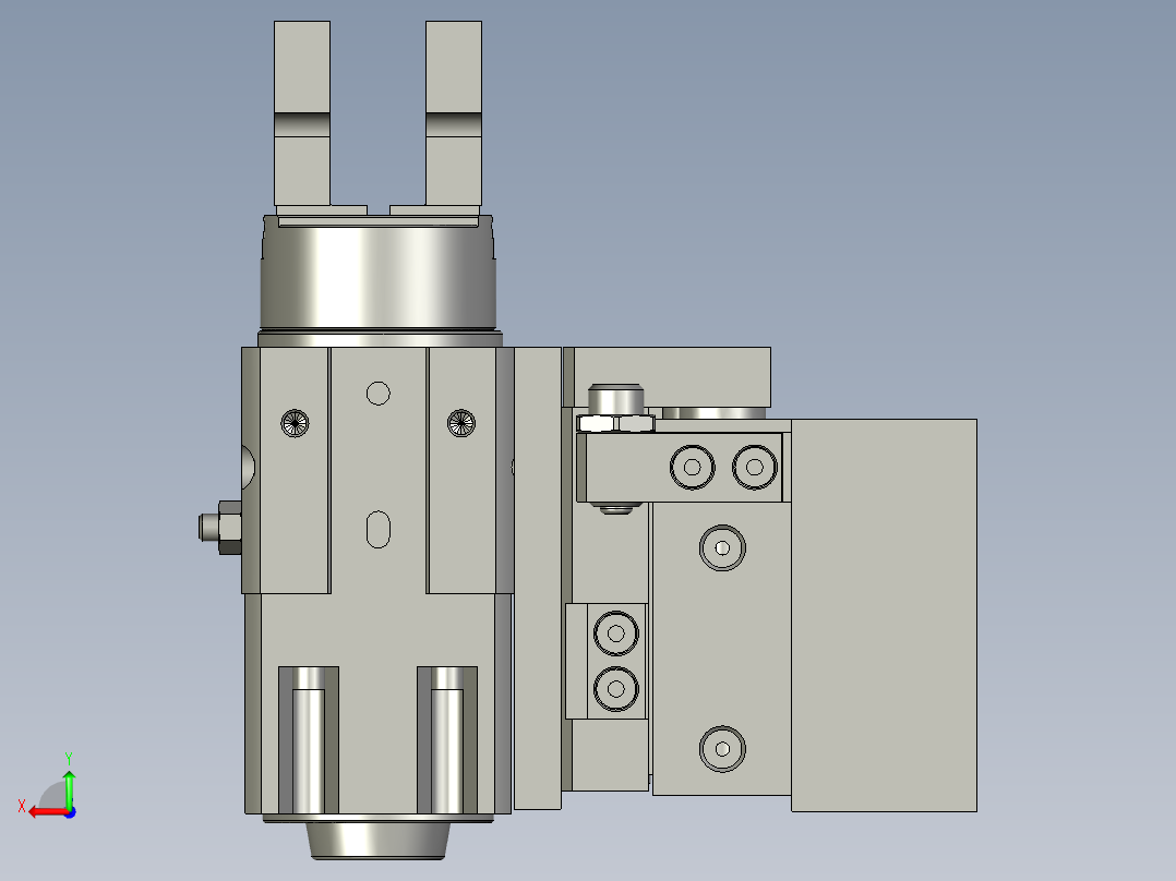 夹持机构后视图