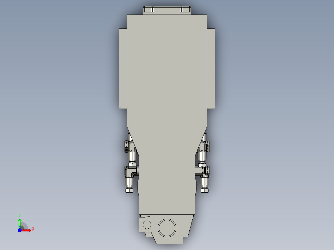 钻削主轴钻削动力头-朝上前视图