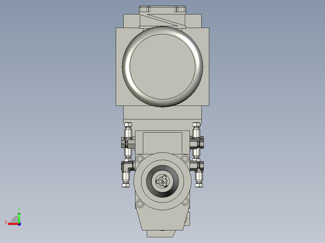 钻削主轴钻削动力头-朝上后视图