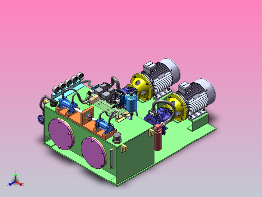 比例伺服液压系统液压缸加载系统设计（SW+CAD+说明书）正等轴测缩略图