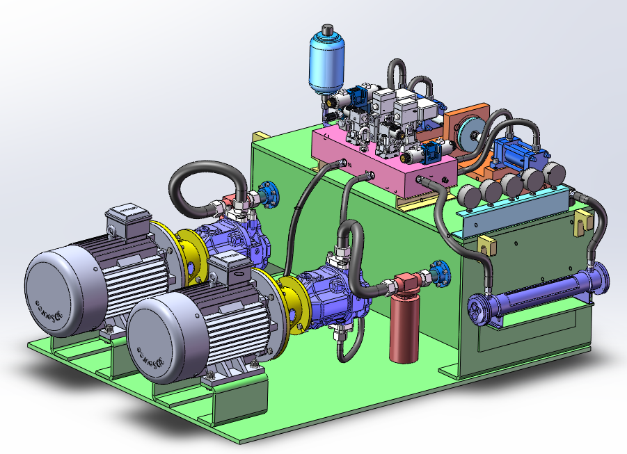 比例伺服液压系统液压缸加载系统设计（SW+CAD+说明书）