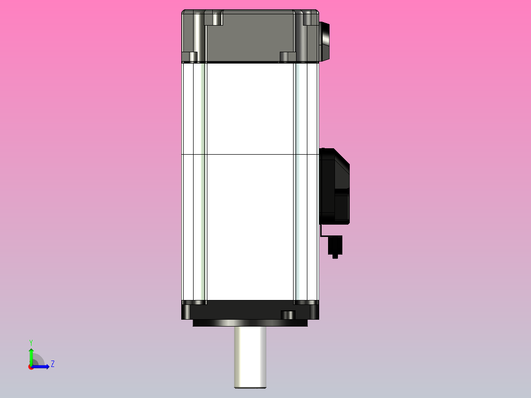 超川伺服电机-CC-M3H020-BN14左视图