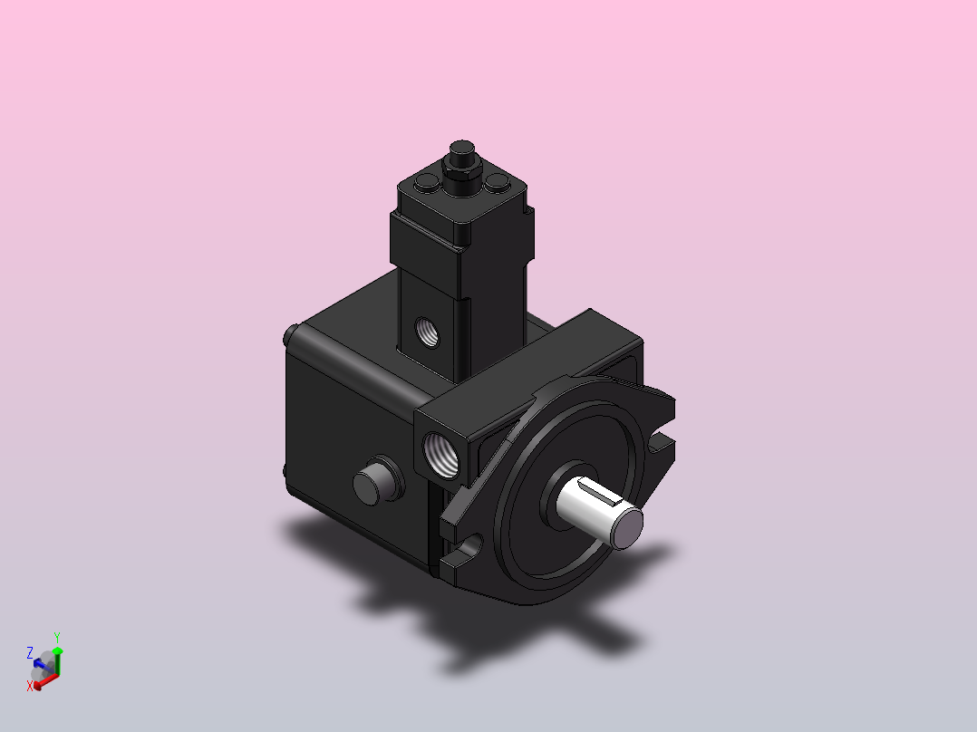 低压变量叶片泵VP08-20F[VP15-F-A2]正等轴测图