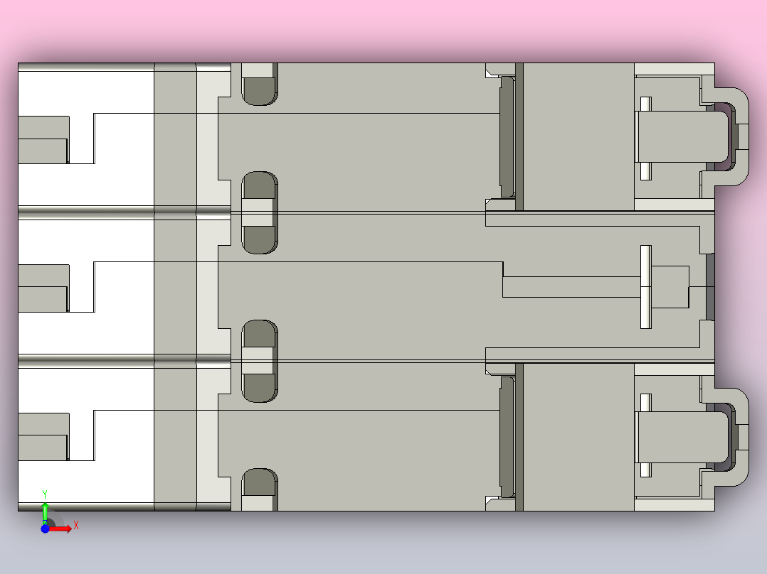 NB1-63H 3P小型断路器三维模型202010前视图