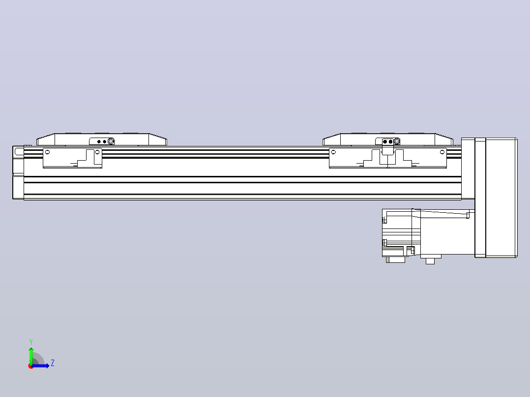 滚珠丝杠线性轴TPA-GCRS-50-1205C-L50-MP-M10-N3左视图
