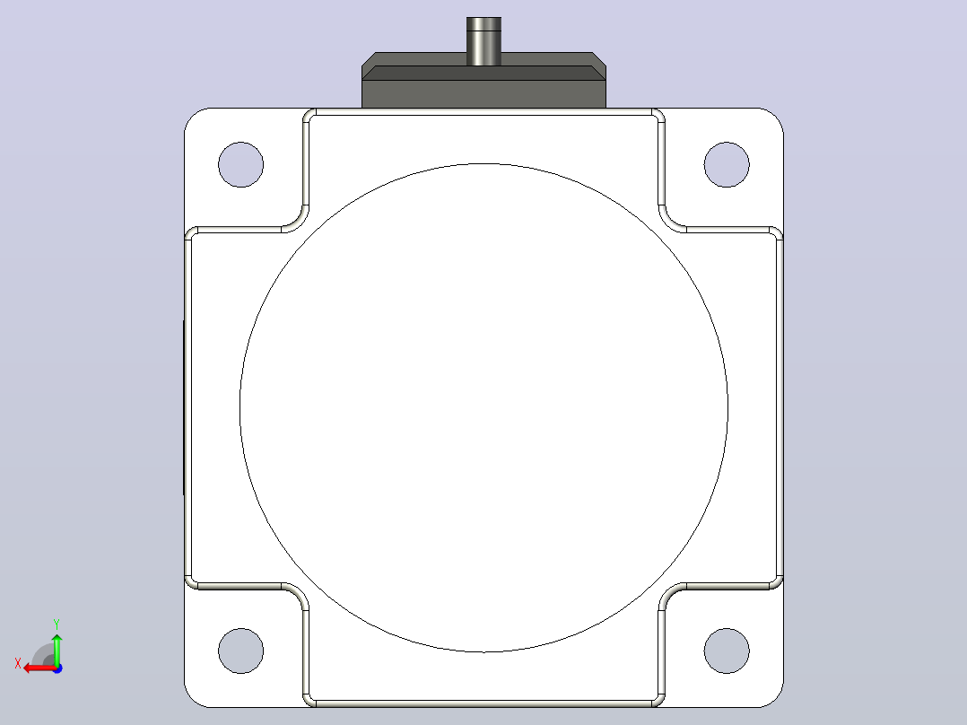 带刹车闭环步进电机85mm(3根导线)YSD3810-KA4-E-S后视图