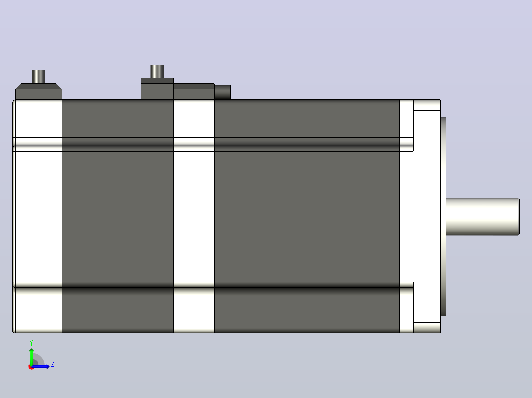 带刹车闭环步进电机85mm(3根导线)YSD3810-KA4-E-S左视图