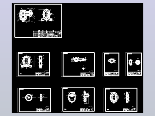齿轮油泵全套cad