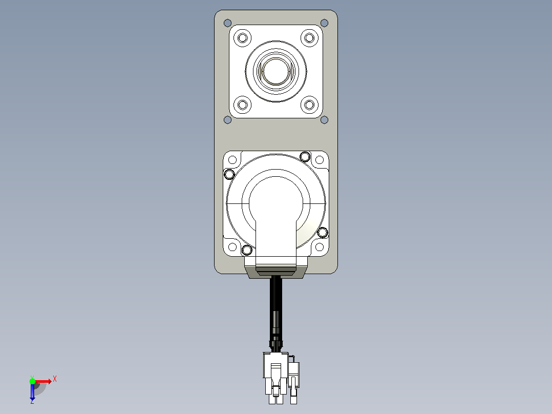 轻载电动缸TPA-ESR40-1210C-L350-MR-CA-W-P40-C3俯视图