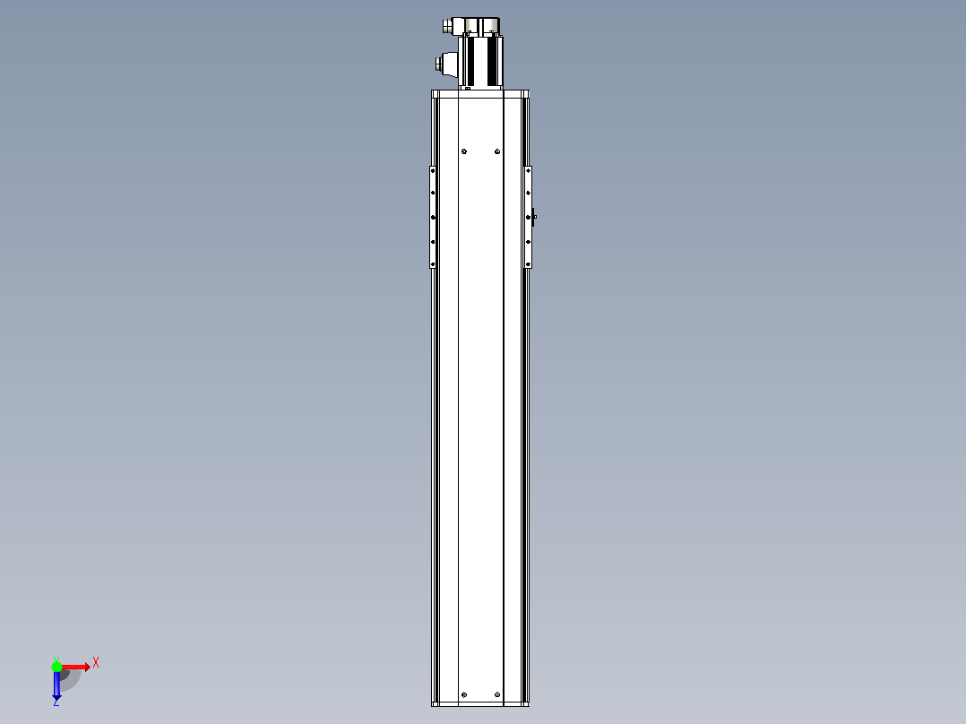 日规模组半封闭丝杆TPA-HNR-220D-3210C-L900-M-Y-P1K-N3俯视图