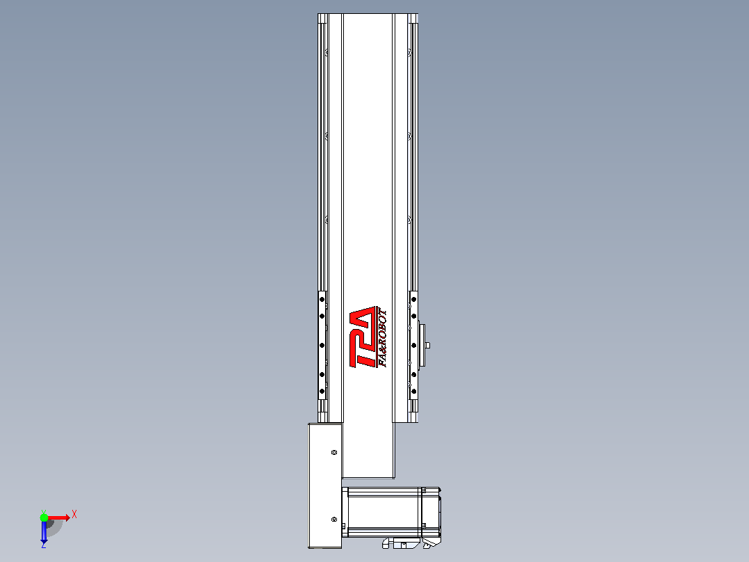 皮带直线轴半封闭可选导轨TPA-HNB-120D-110-L250-ML-C-P40-N3俯视图