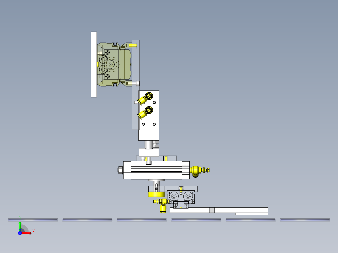 轻量零件翻转移载机前视图