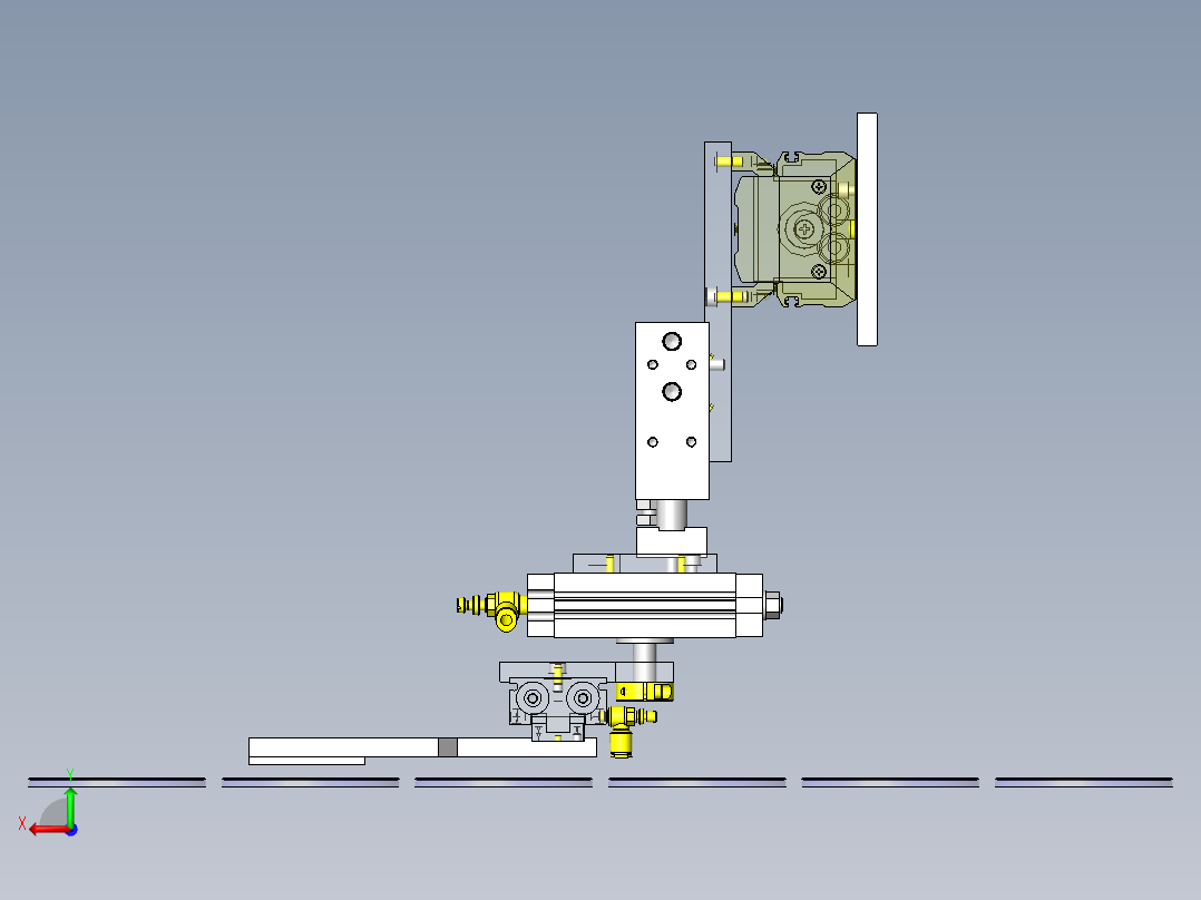 轻量零件翻转移载机后视图