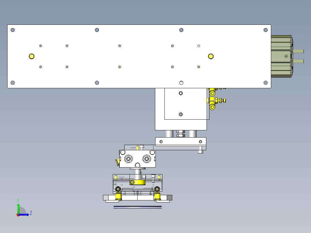 轻量零件翻转移载机左视图