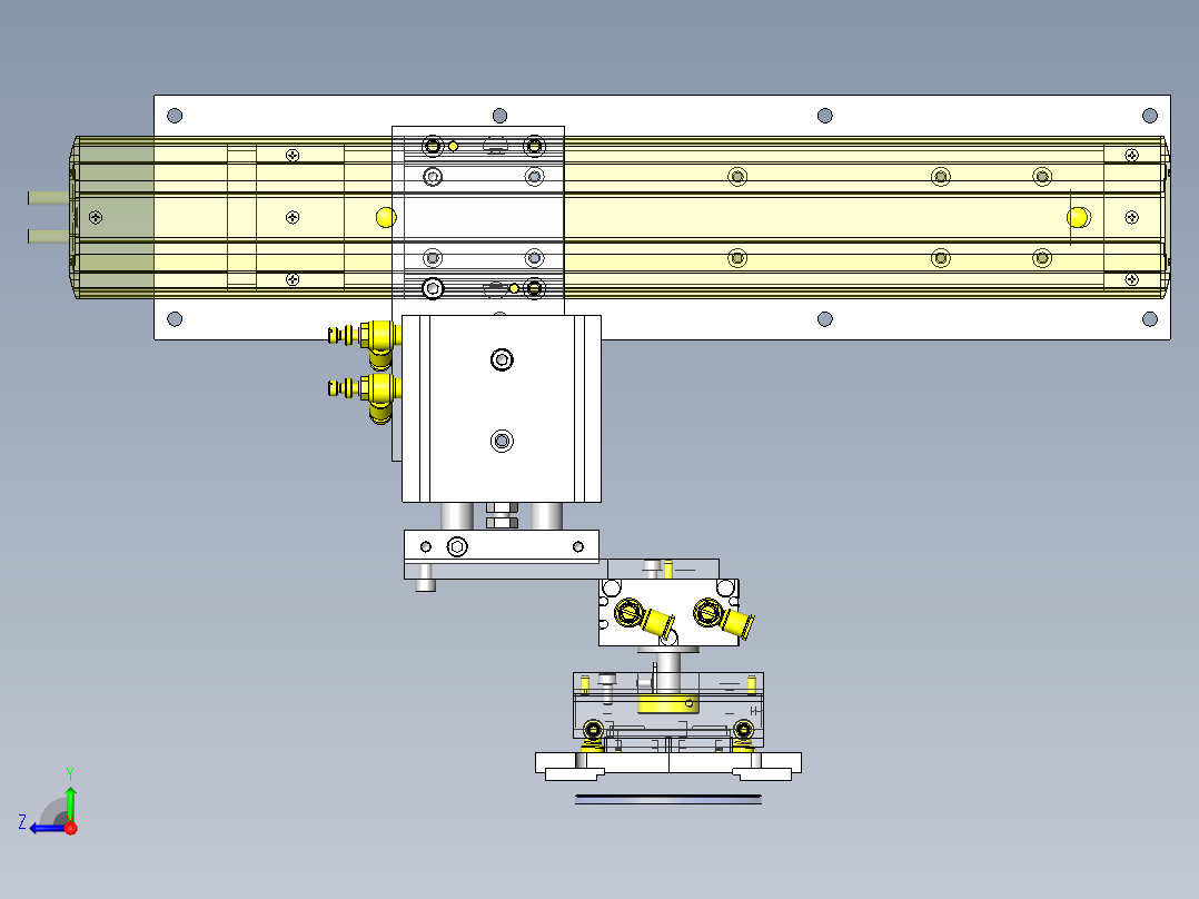 轻量零件翻转移载机右视图