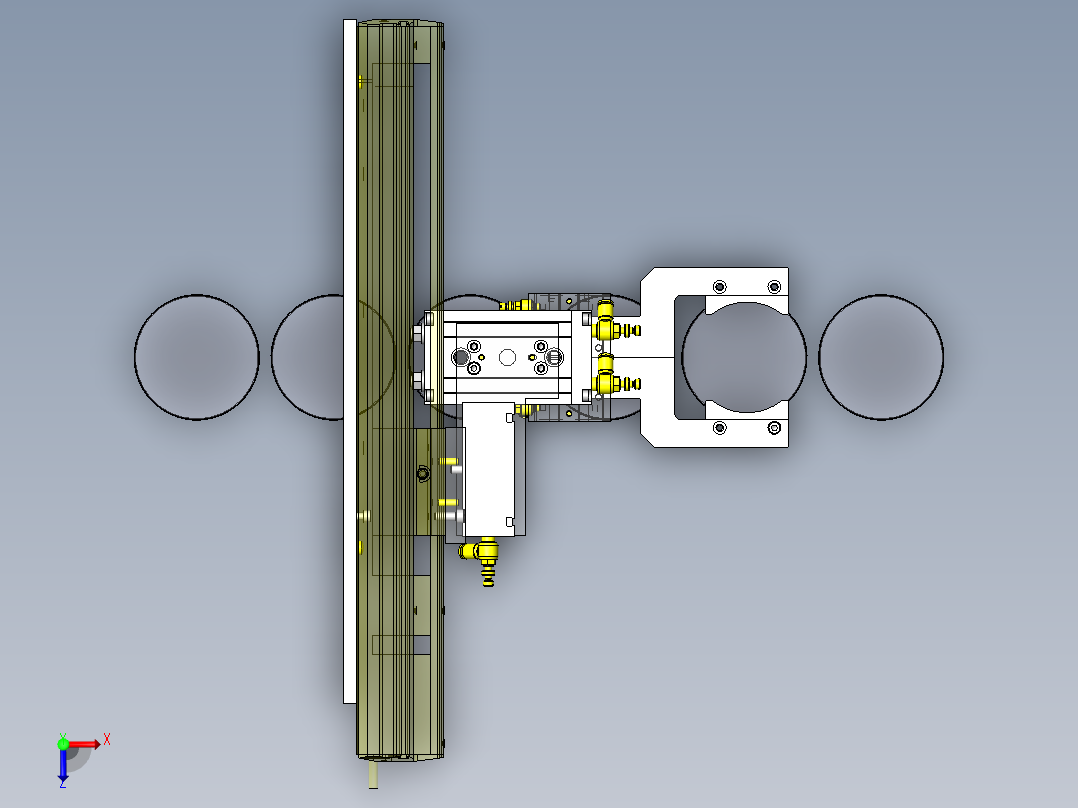 轻量零件翻转移载机俯视图