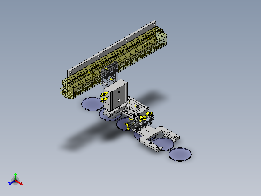 轻量零件翻转移载机正等轴测图