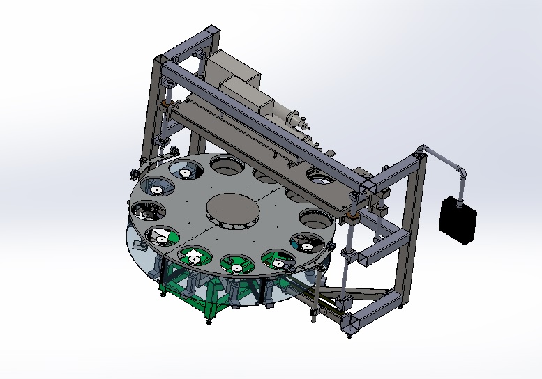 双工位灌装机CAD全套含三维模型