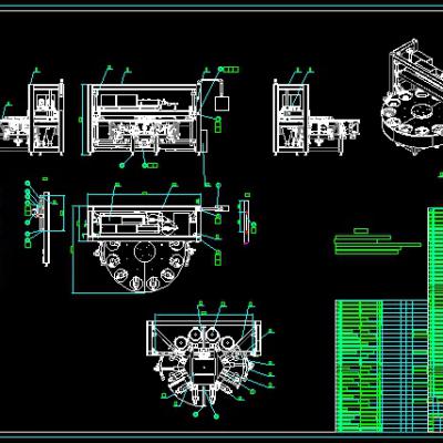 双工位灌装机CAD全套含三维模型