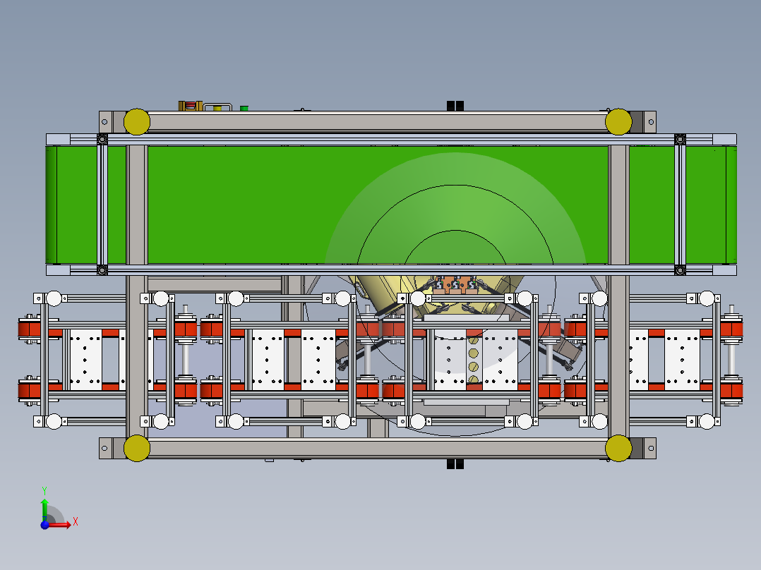 蜘蛛分拣机器人工作站sw18可编辑前视图