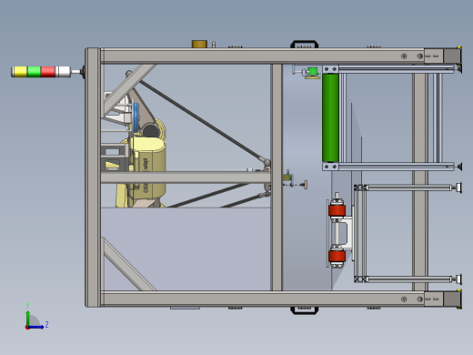 蜘蛛分拣机器人工作站sw18可编辑左视缩略图