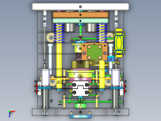 油缸带动齿条脱螺纹模具俯视缩略图