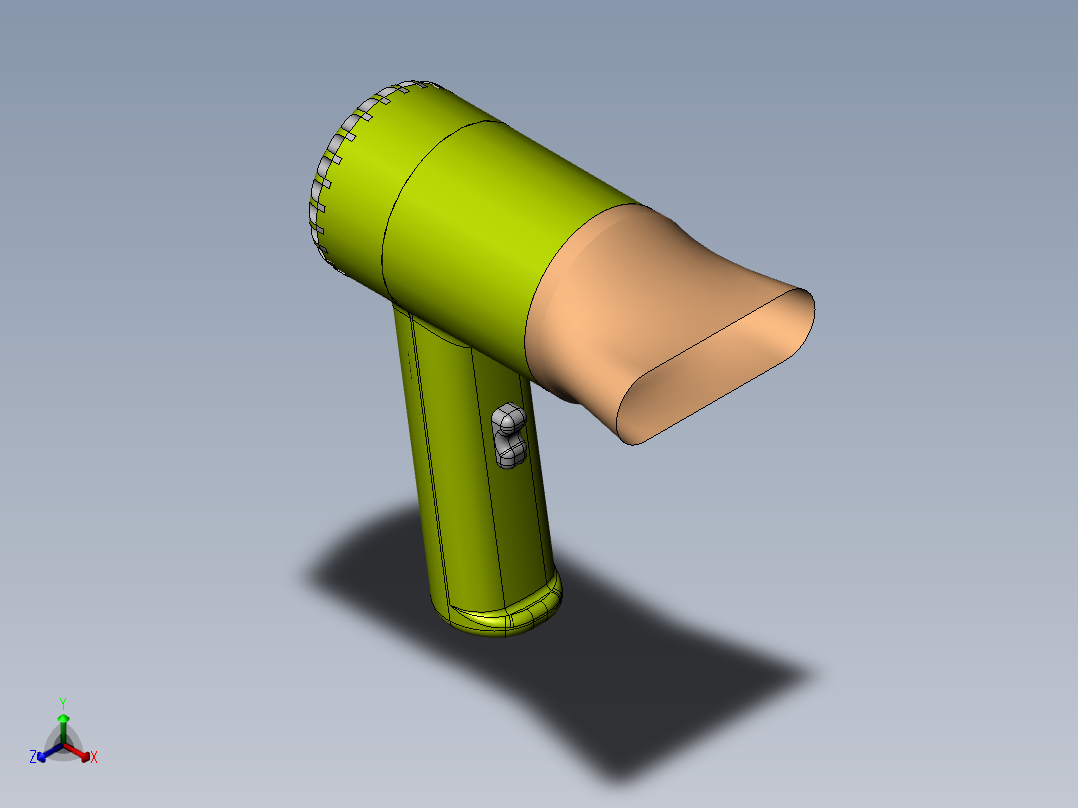 吹风机正等轴测图