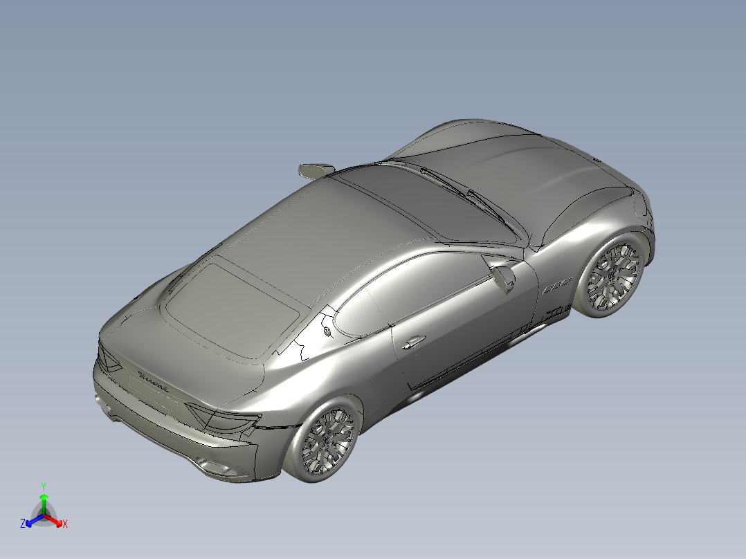 玛莎拉蒂GT跑车_1473正等轴测图