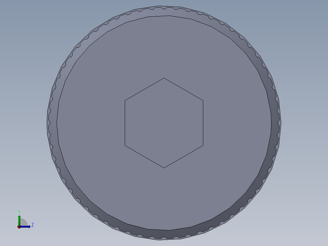 内六角螺螺栓-SB 0.3125-18 x 1.5.SLDPRT左视图