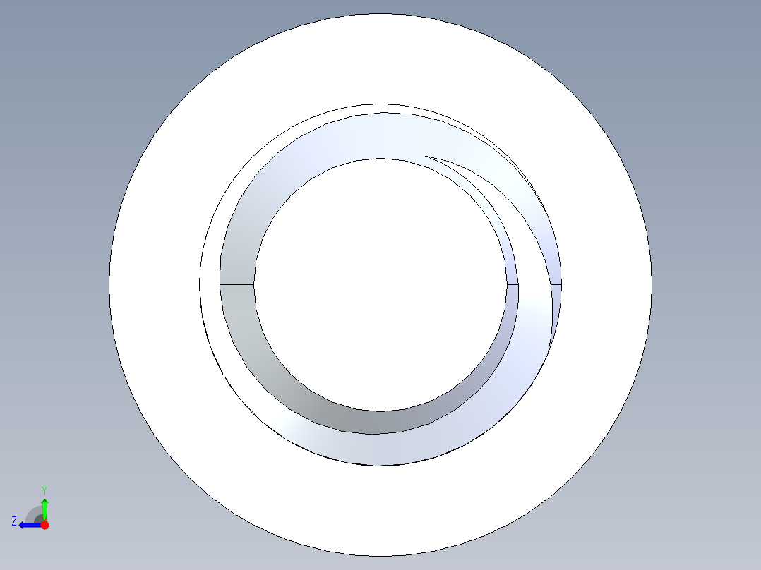 粗螺纹 SHCS 螺钉-SHCS 0.25x20x0.625.STEP右视图