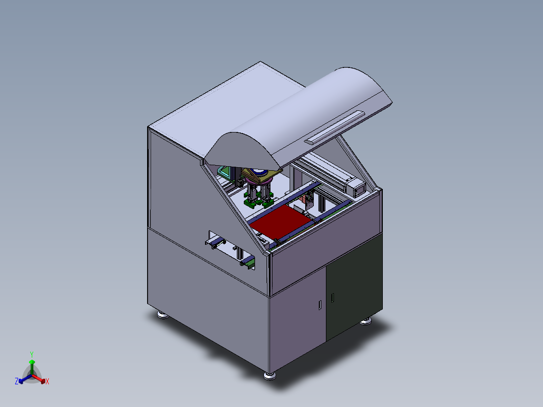 半导体异形插件机正等轴测图