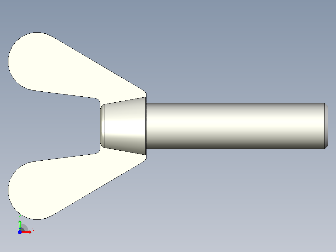 翼形螺丝-DIN_316_Wing_screws_17x2x67-39-25_68_12.8_51_17.stp前视图