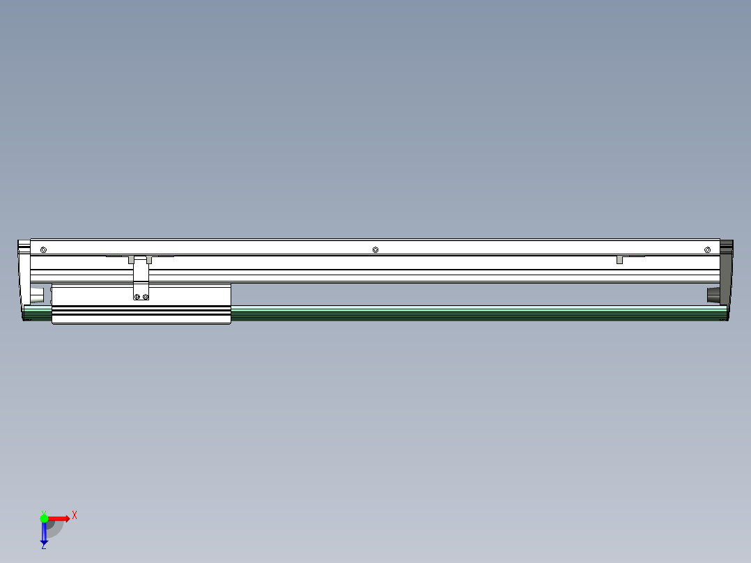 威洛博VL系列直线电机模组-VL22H3-S550俯视图