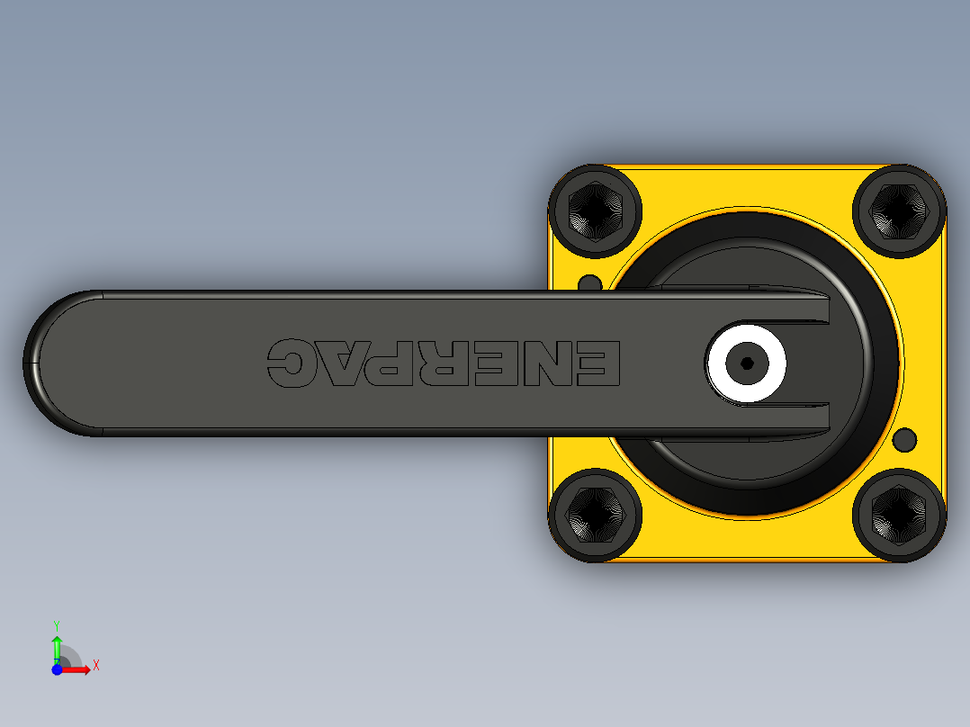 ENERPAC 10000 PSI阀门三维建模图纸 igs格式前视图