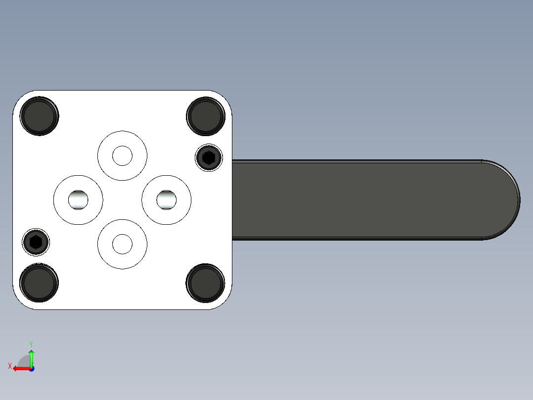 ENERPAC 10000 PSI阀门三维建模图纸 igs格式后视图