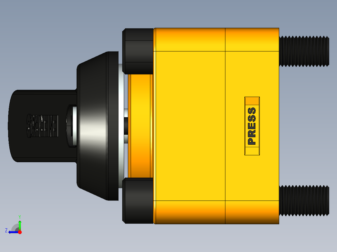 ENERPAC 10000 PSI阀门三维建模图纸 igs格式右视图