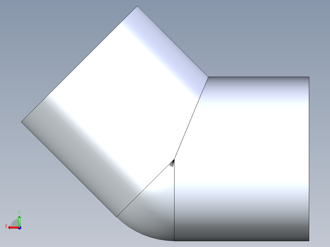 聚氯乙烯配件09-Sch80_45Elbow_FPTxFPT_819-007 _0.75in后视图