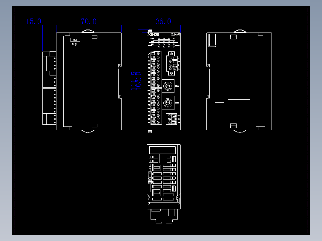 XL1-16T外观图（H4及以上版本）