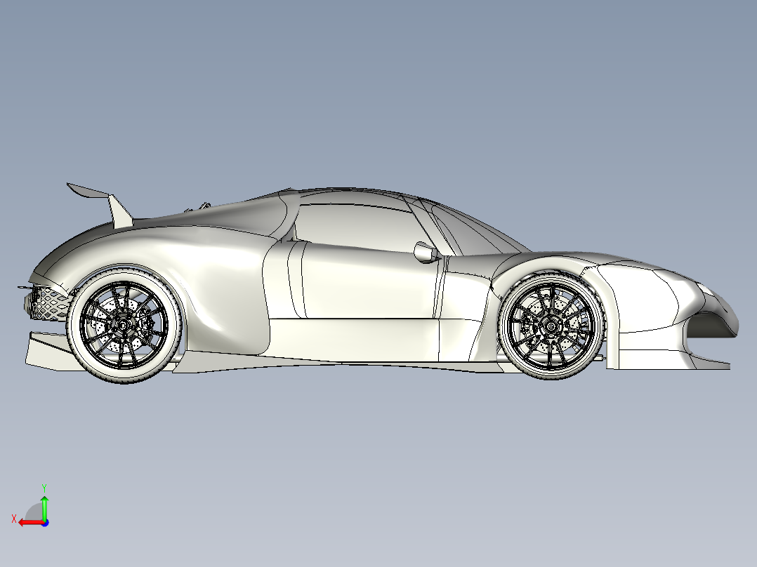 B2 Spirit 超级跑车--stp后视图