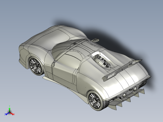 B2 Spirit 超级跑车--stp正等轴测缩略图