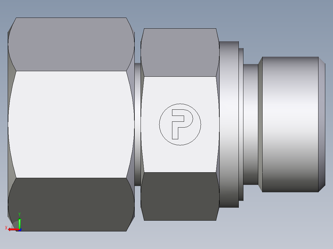 卡套式工业通用硬管接头EO_Swivel_connector_EGE16SMEDCF后视图
