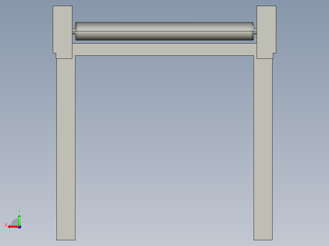 滚筒输送机-2-66-stp后视图