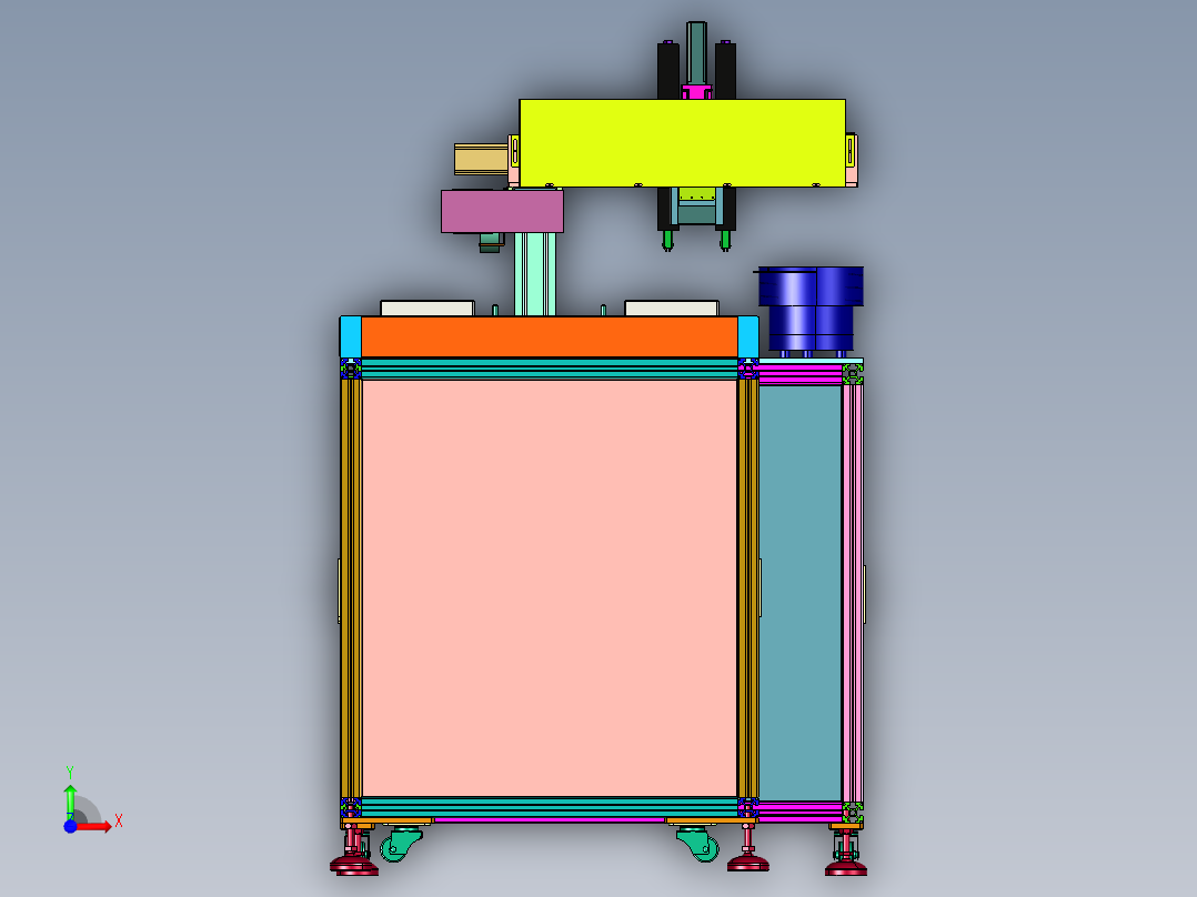 回转治具锁螺丝产线前视图