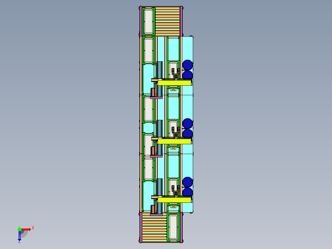 回转治具锁螺丝产线俯视图