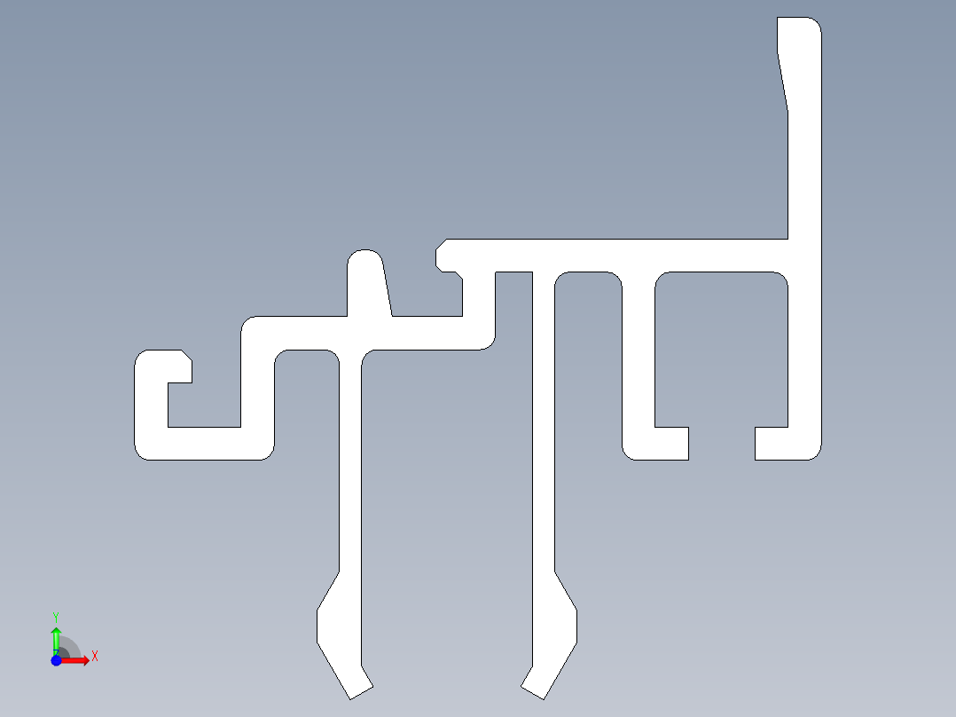 型材-BR PROTECTIVE PANE PROFILE PART C 3842529761.STEP前视图